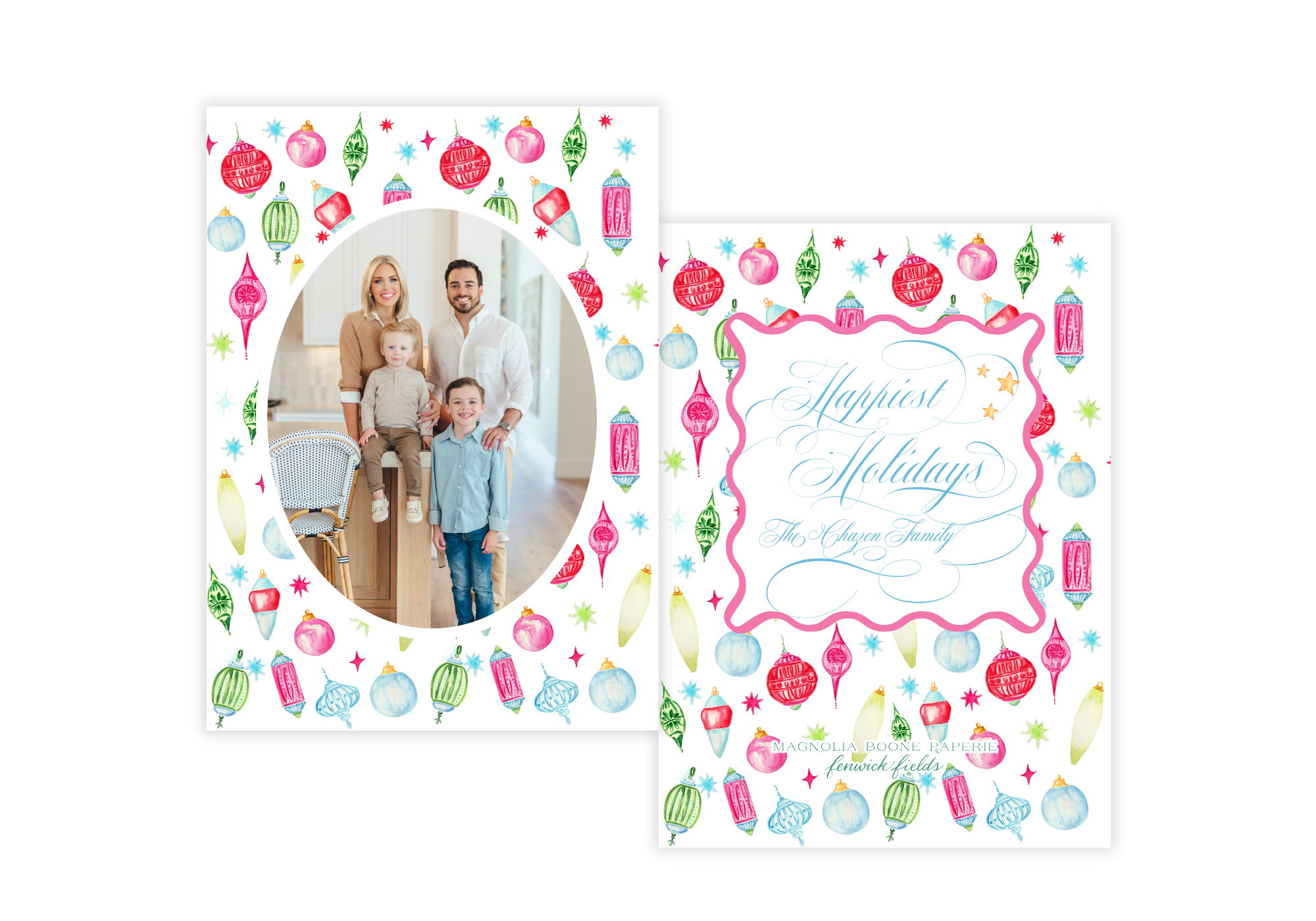 Festive Ornaments Holiday Card