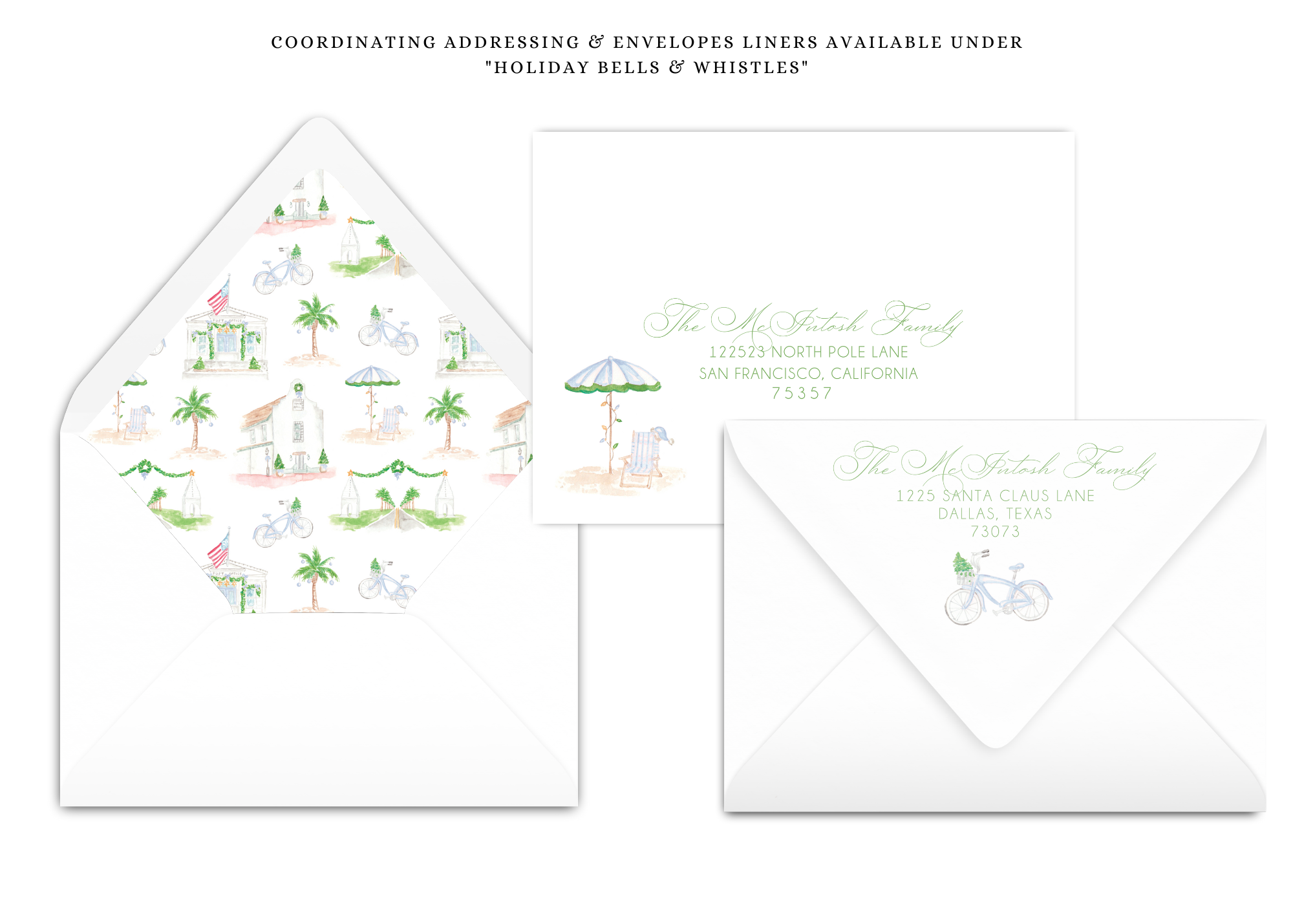 Holiday on 30A Toile Holiday Card