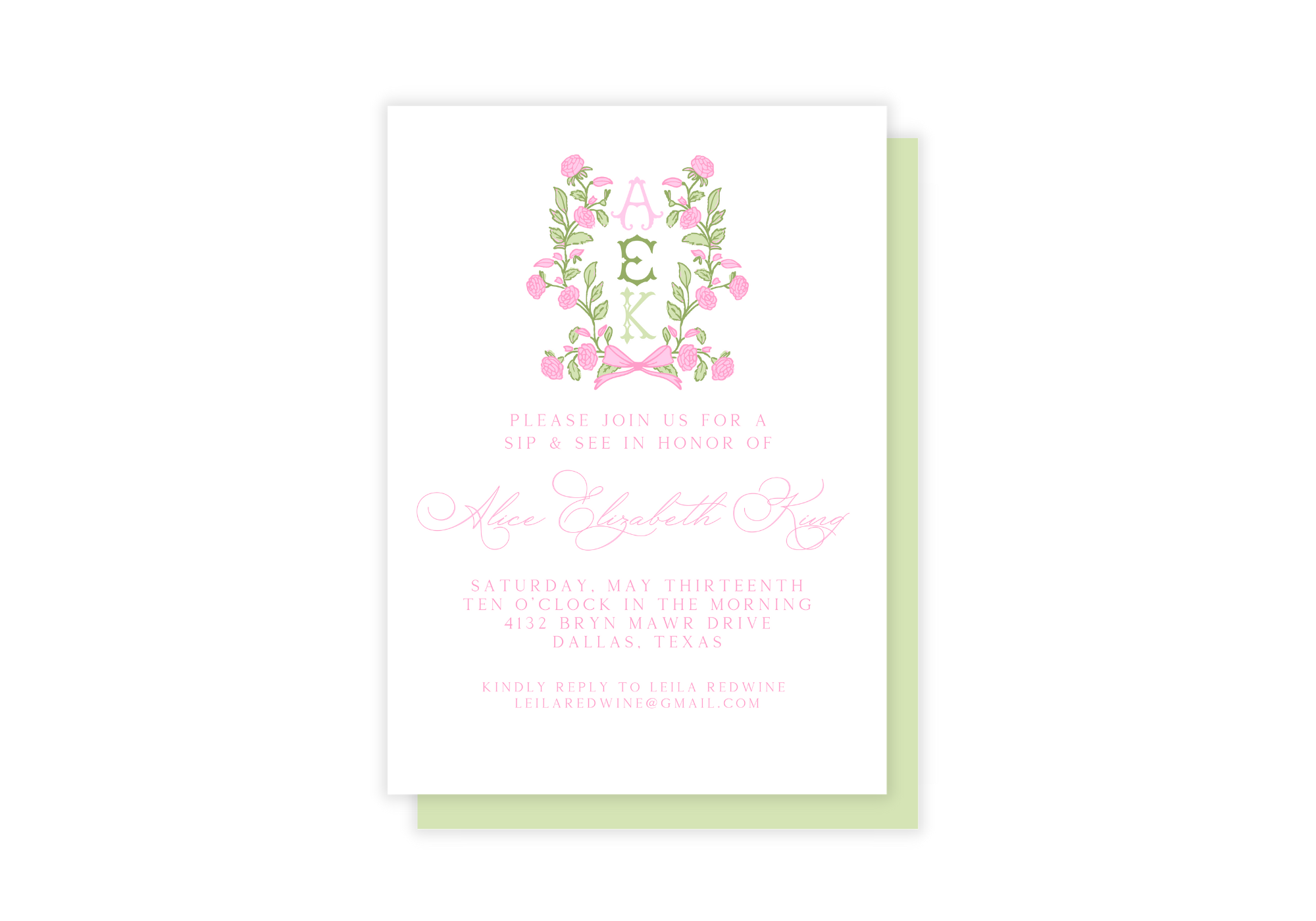 Crest Baby Shower Invitation