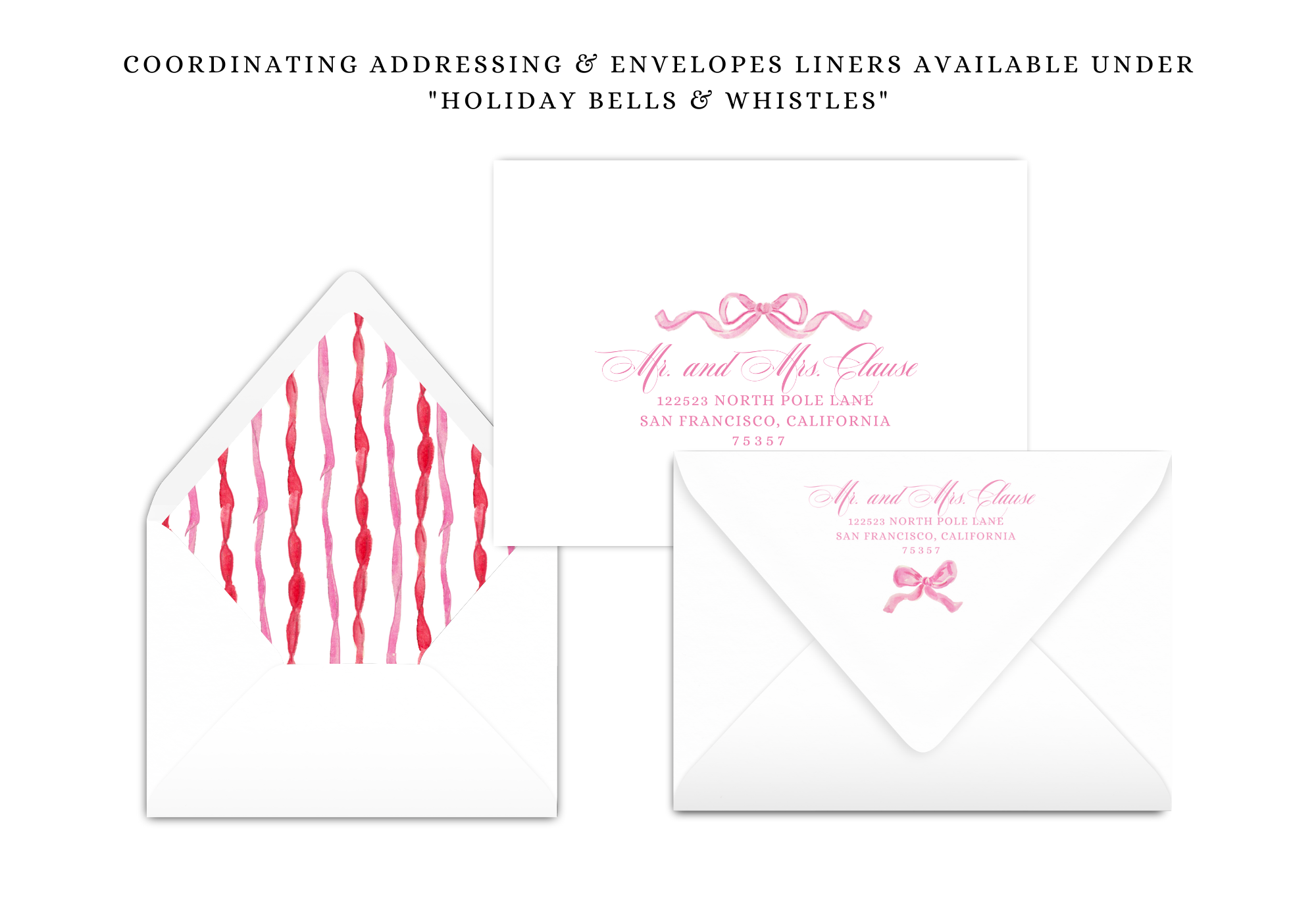 Pink and Red Christmas Card