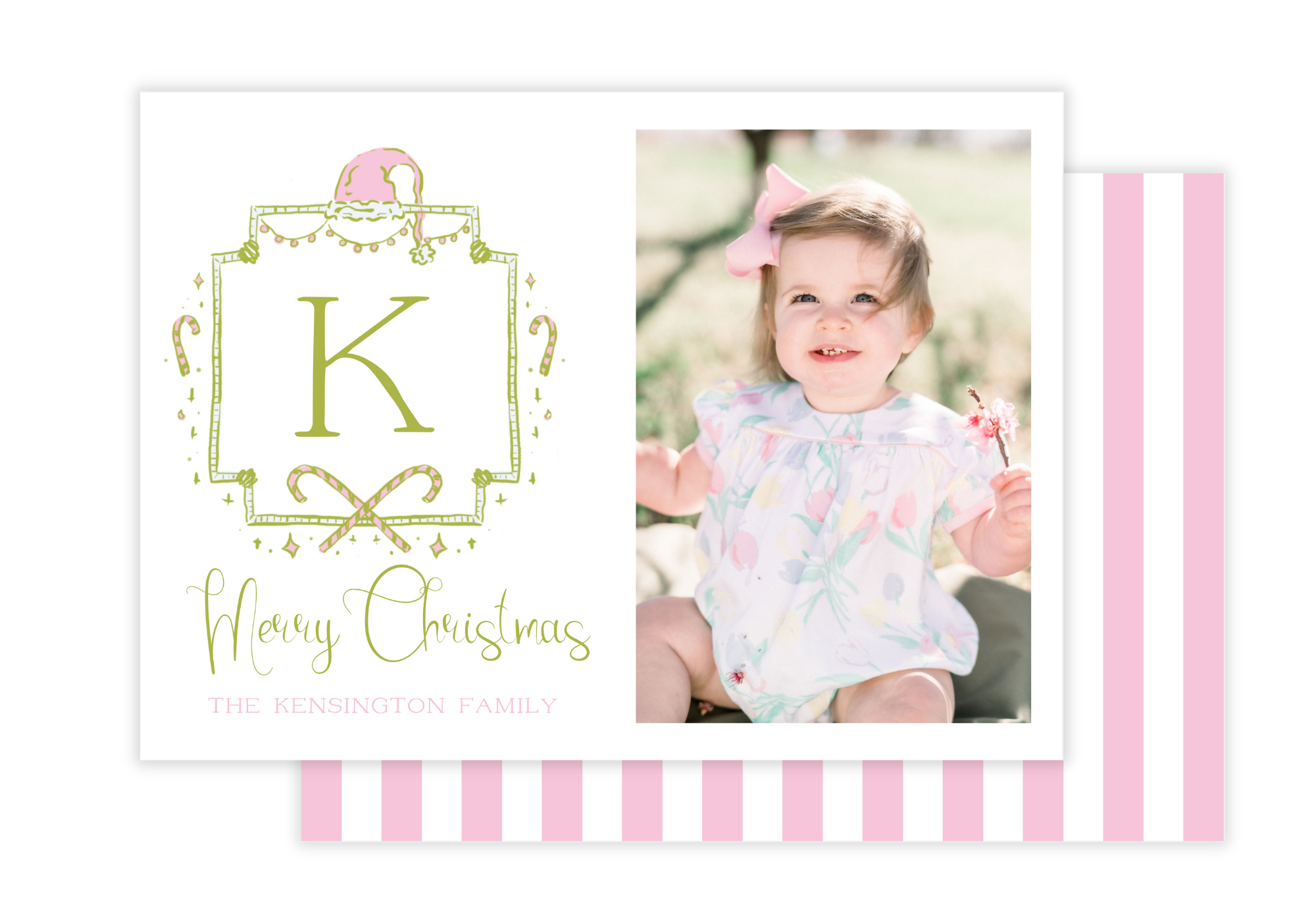 Palm Beach Pink Christmas Card