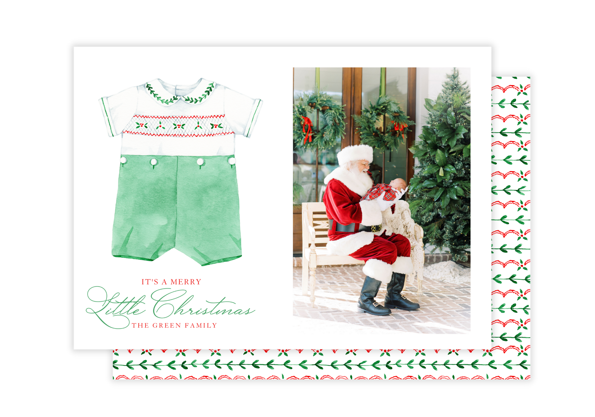 Watercolor John John Christmas Card