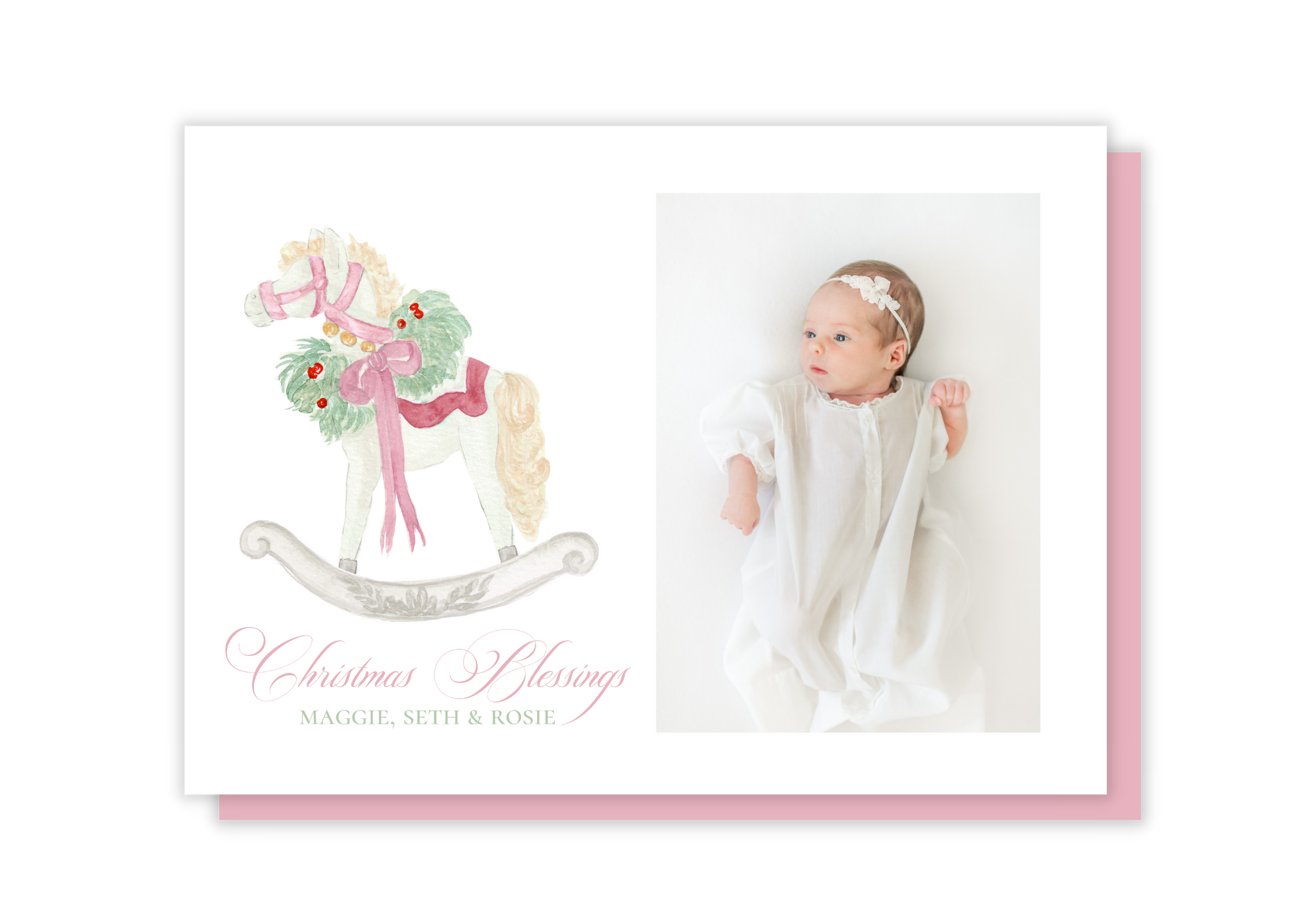 Rocking Horse Christmas Card
