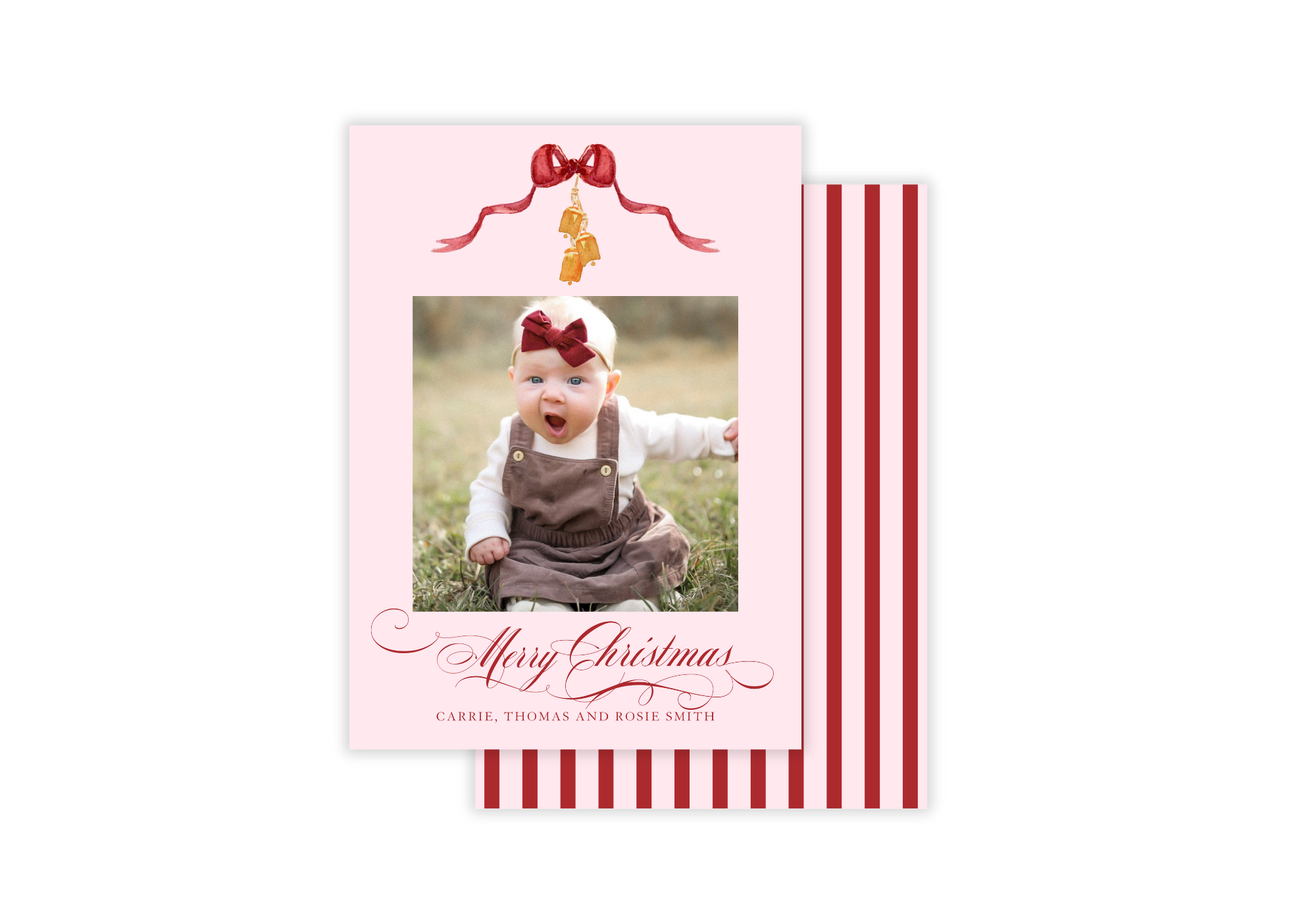 Pink & Red Christmas Card