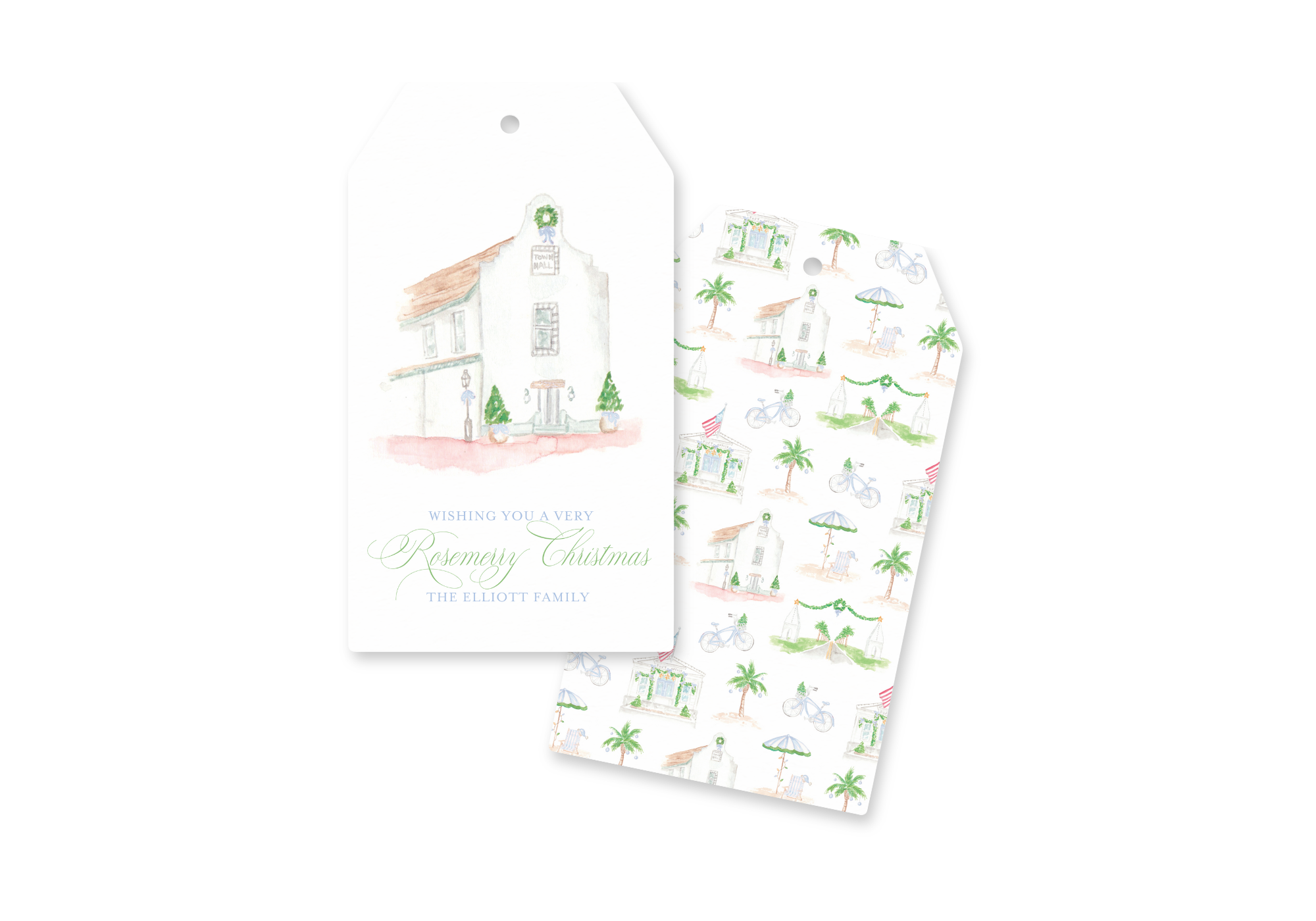 Rosemary Beach 30A Christmas Gift Tag