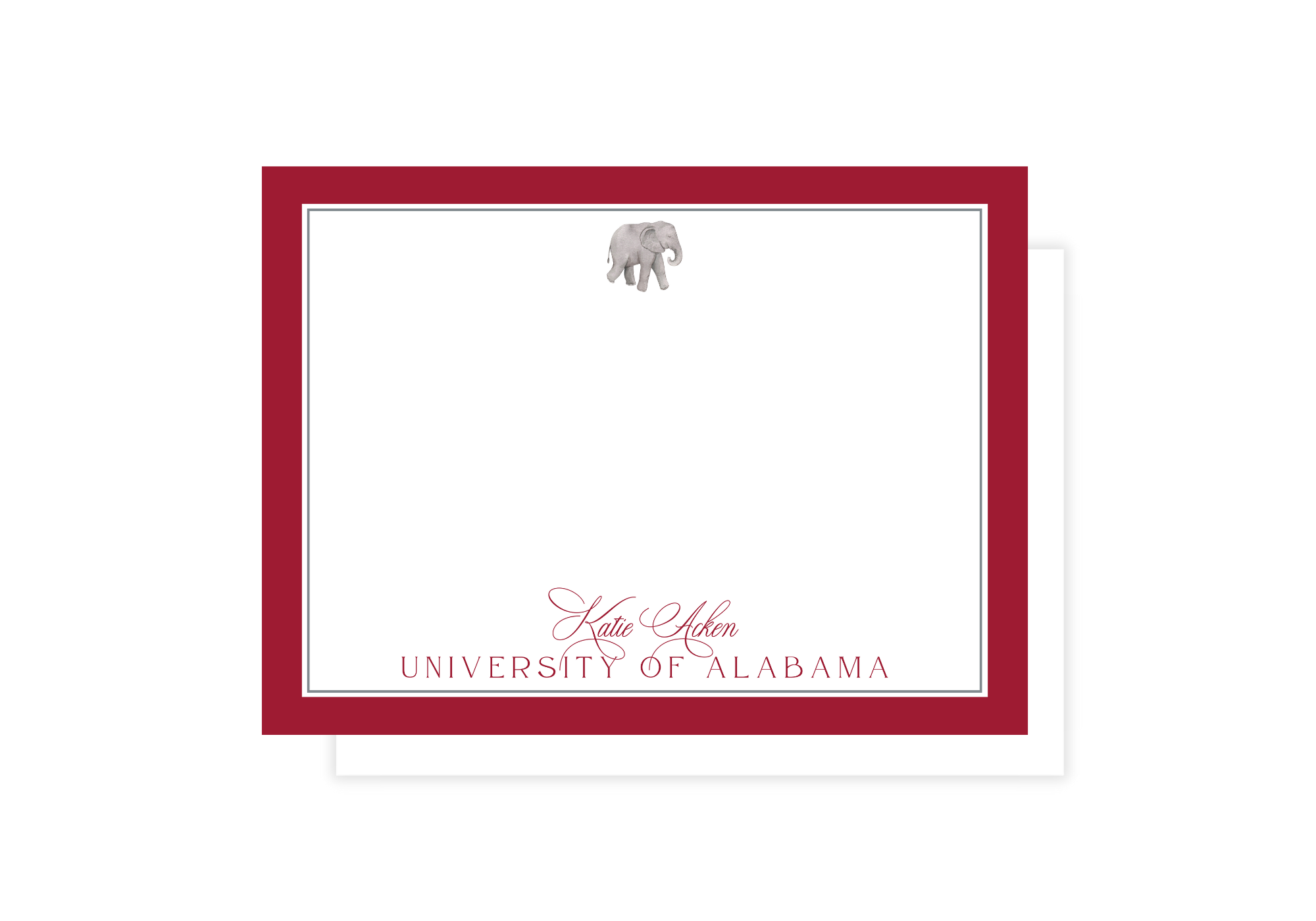 Alabama Stationery - Custom College Stationery