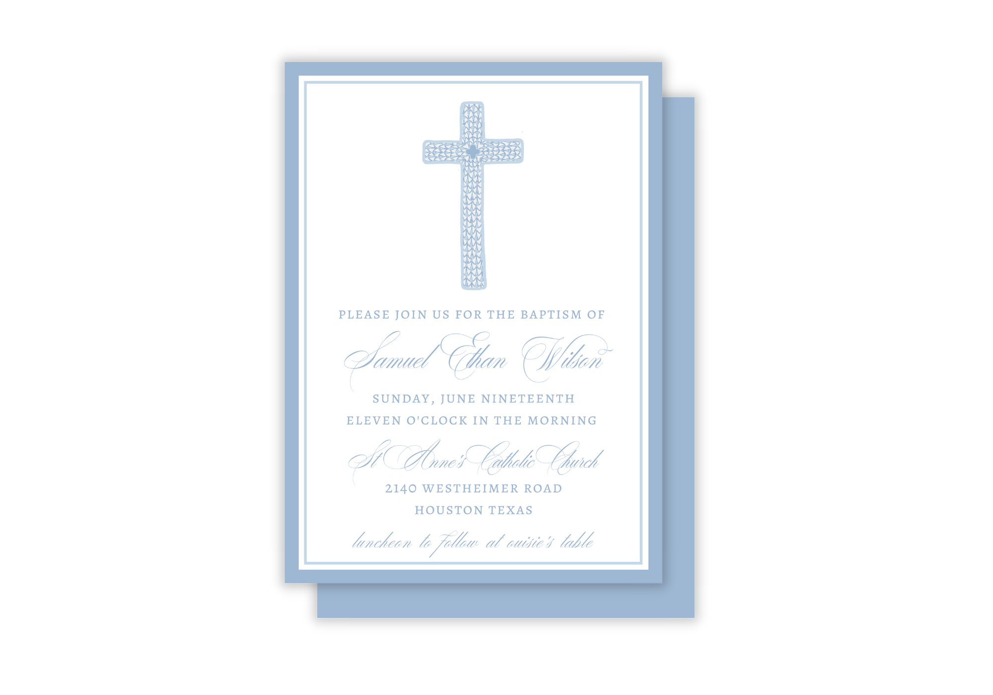 Blue Baptism Announcements