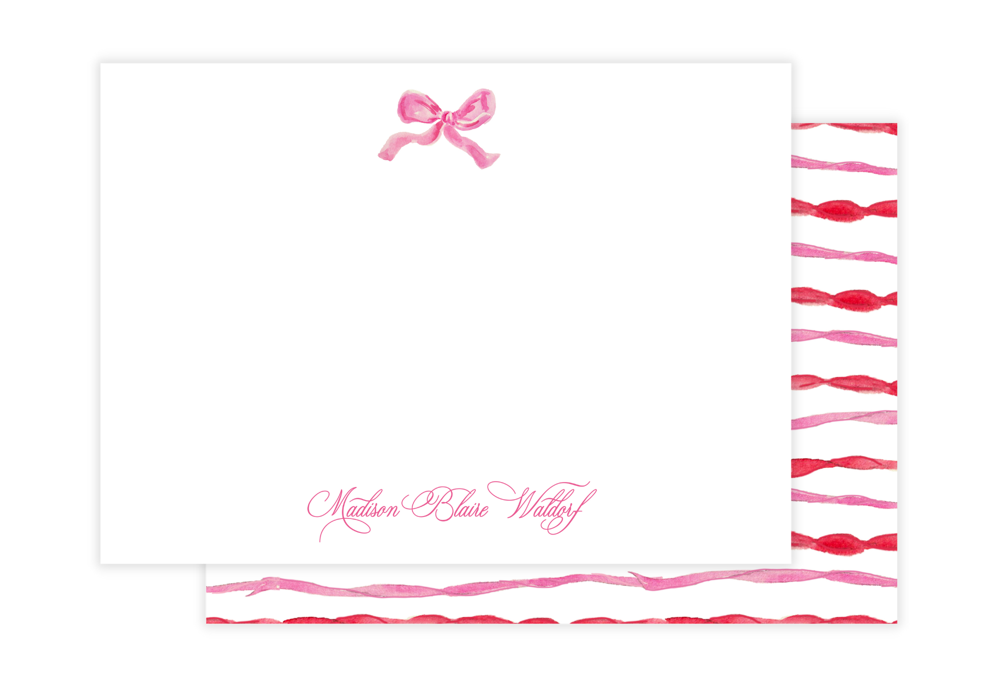 Watercolor Bow Stationery