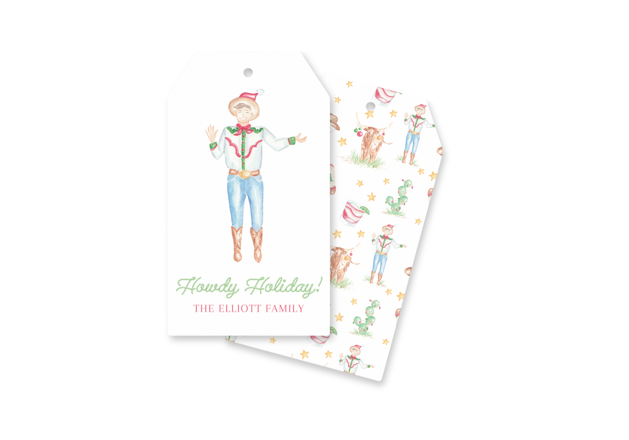 Howdy Holidays Big Tex Christmas Gift Tag