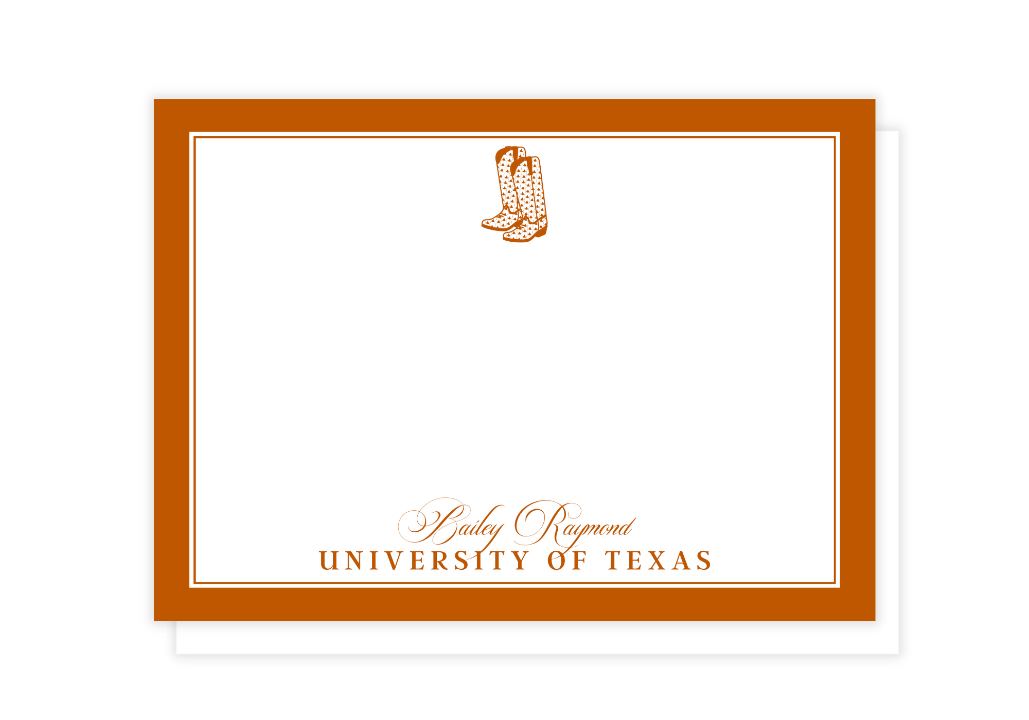 Texas University Custom Stationery