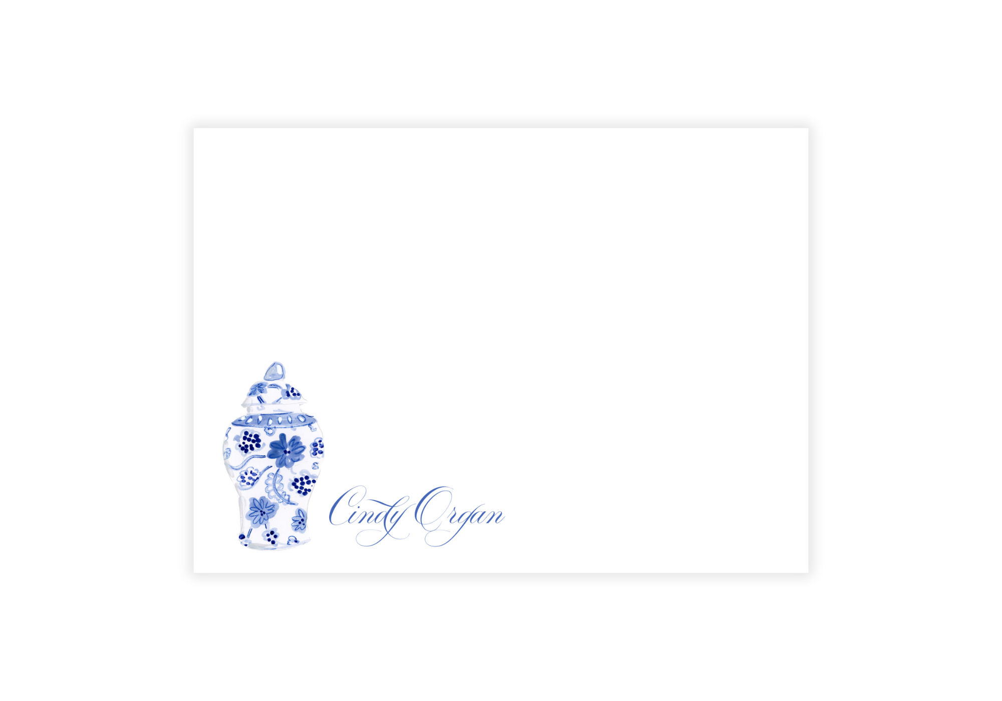 Chinoiserie Stationery, Watercolor Chinoiserie Stationery